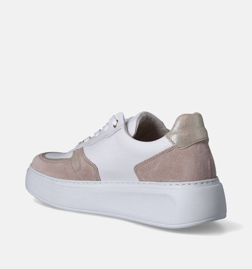 Gabor OptiFit Witte Veterschoenen met plateauzool voor dames (352096) - geschikt voor steunzolen