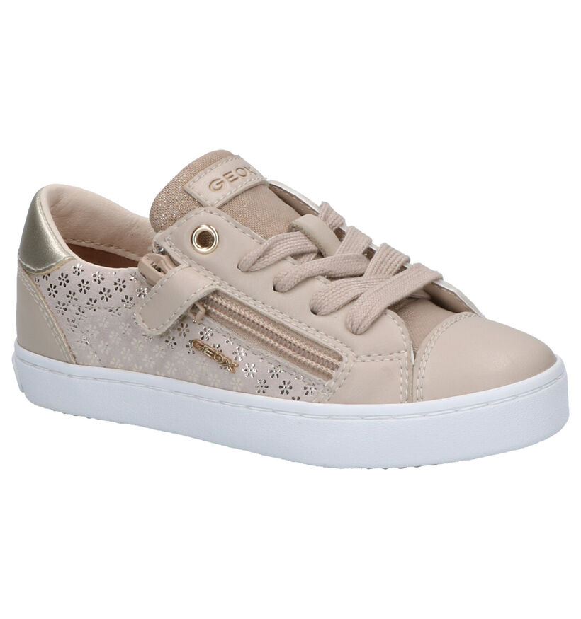 Geox Zilveren Veterschoenen in leer (265763)