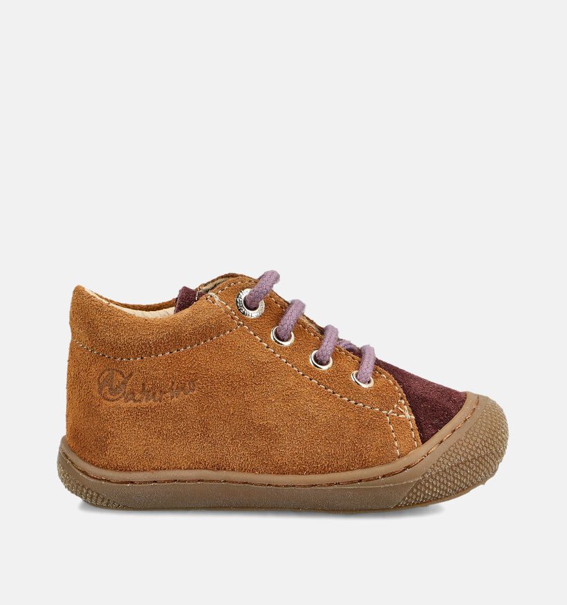 Naturino Cocoon Boots &agrave; lacets en Marron pour filles (380137) - pour semelles orthop&eacute;diques