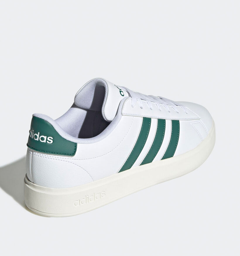 adidas Grand Court 2.0 Baskets en Blanc/Vert pour hommes (359489) - pour semelles orthopédiques