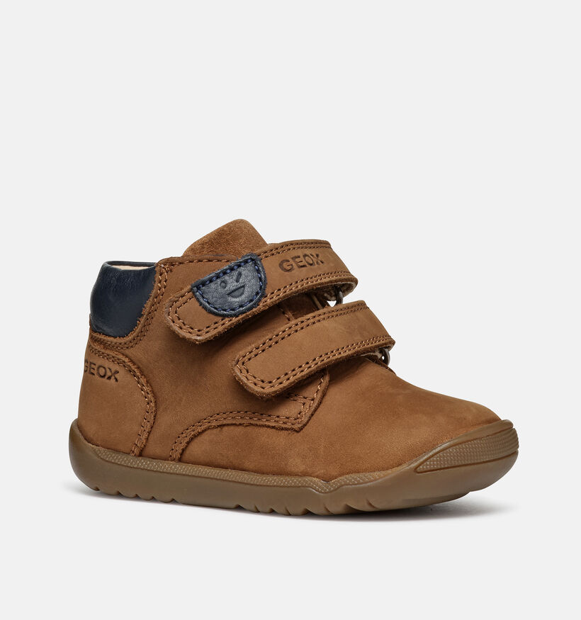 Geox Macchia Boy Bruine Babyschoenen met Velcro voor jongens (377744) - geschikt voor steunzolen