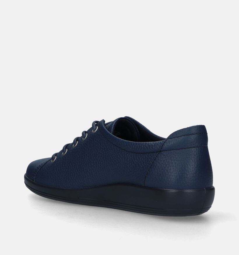 ECCO Soft 2.0 Chaussures à lacets en Bleu pour femmes (336845) - pour semelles orthopédiques