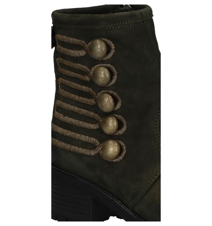 Baboos Bottines en Vert kaki en nubuck (235316)