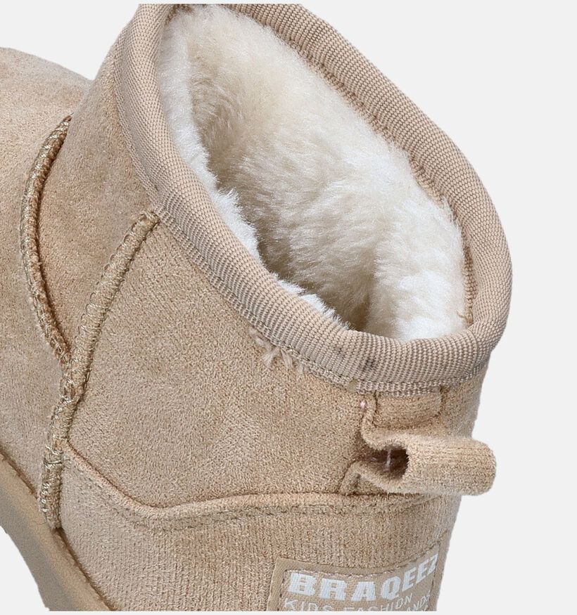 Braqeez Bottines Fourrées en Beige pour filles (359535)