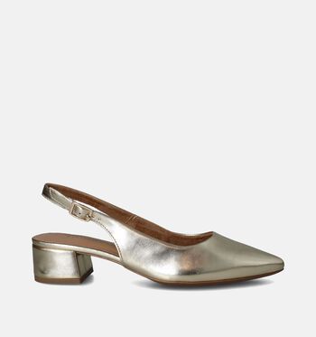 Slingbacks goud