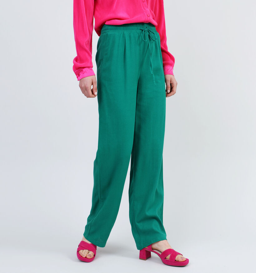 Vero Moda Milo Pantalon large en Vert pour femmes (333756)