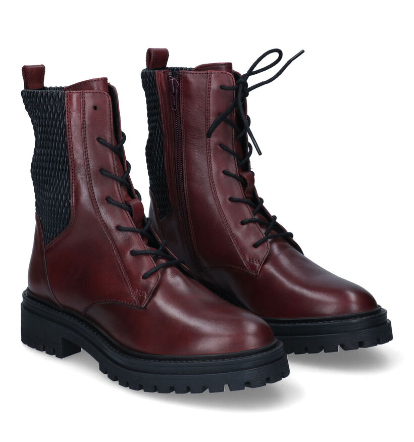 Geox Iridea Bottines en Bordeaux en cuir (316145)