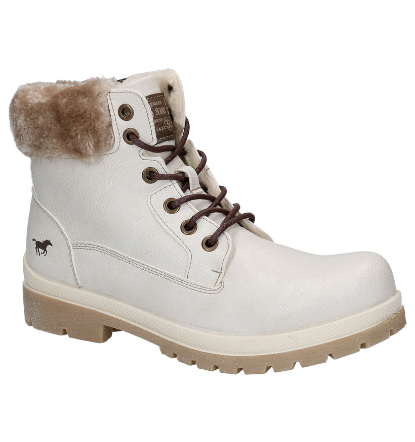 Mustang Ecru Boots in kunstleer (280993)