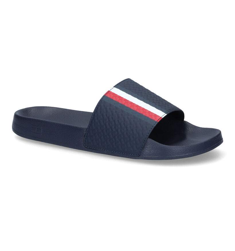 Tommy Hilfiger Corporate Blauwe Badslippers in kunststof (304049)