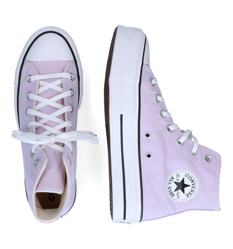 Converse Chuck Taylor AS Lift Baskets en Lila en textile (309922)