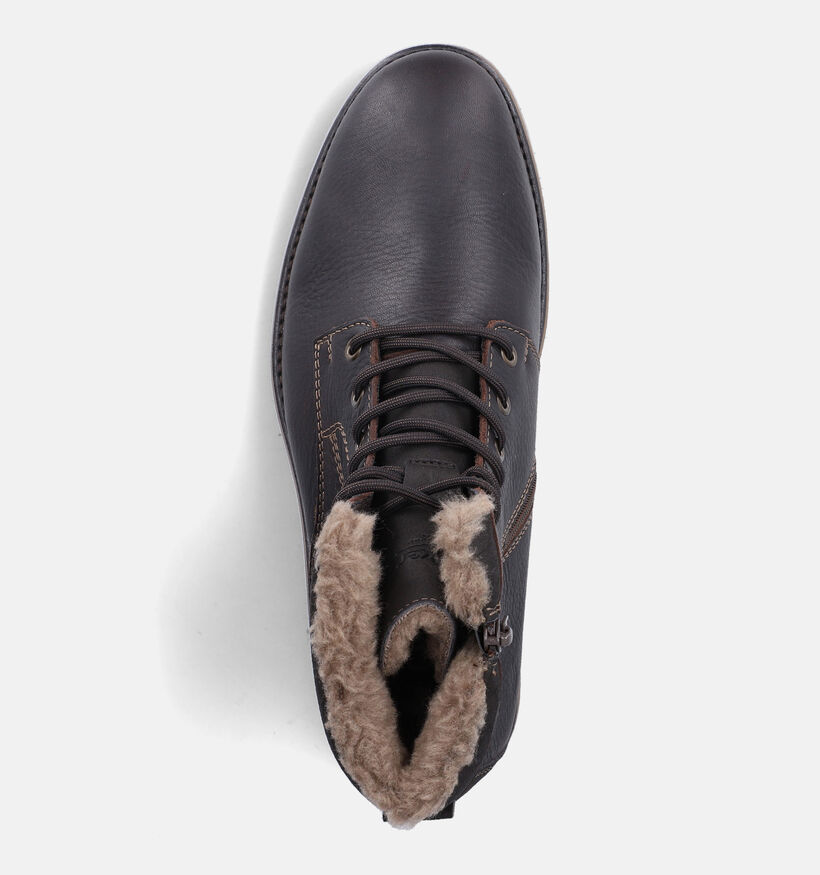 Rieker Boots &agrave; lacets en Marron pour hommes (379831) - pour semelles orthop&eacute;diques