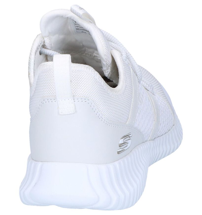 Witte Runner Skechers in stof (247394)