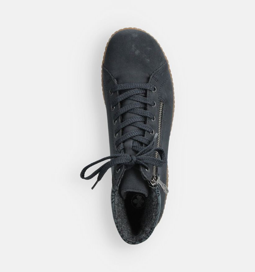 Rieker Baskets montantes en Bleu foncé pour femmes (363544) - pour semelles orthopédiques