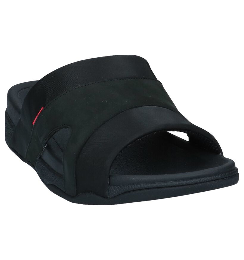 Donkerblauwe Slippers FitFlop Freeway 3 in stof (240194)