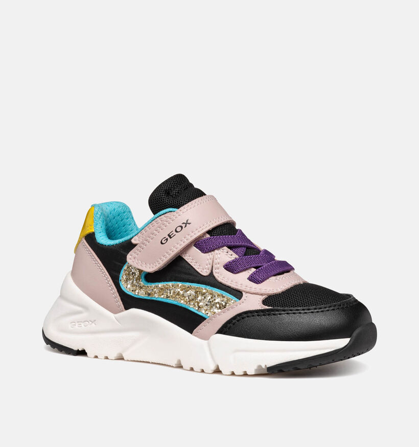 Geox Loftus Blauwe/Roze Sneakers voor meisjes (360382) - geschikt voor steunzolen