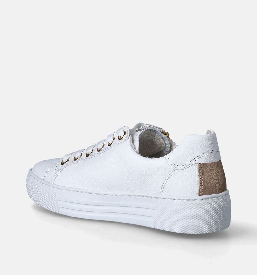 Gabor OptiFit Witte Veterschoenen voor dames (352095) - geschikt voor steunzolen