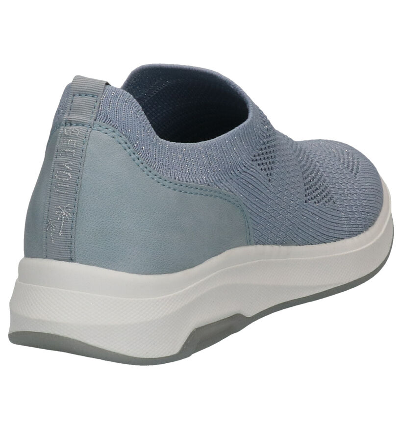Dazzle Blauwe Slip-on sneakers in stof (274255)