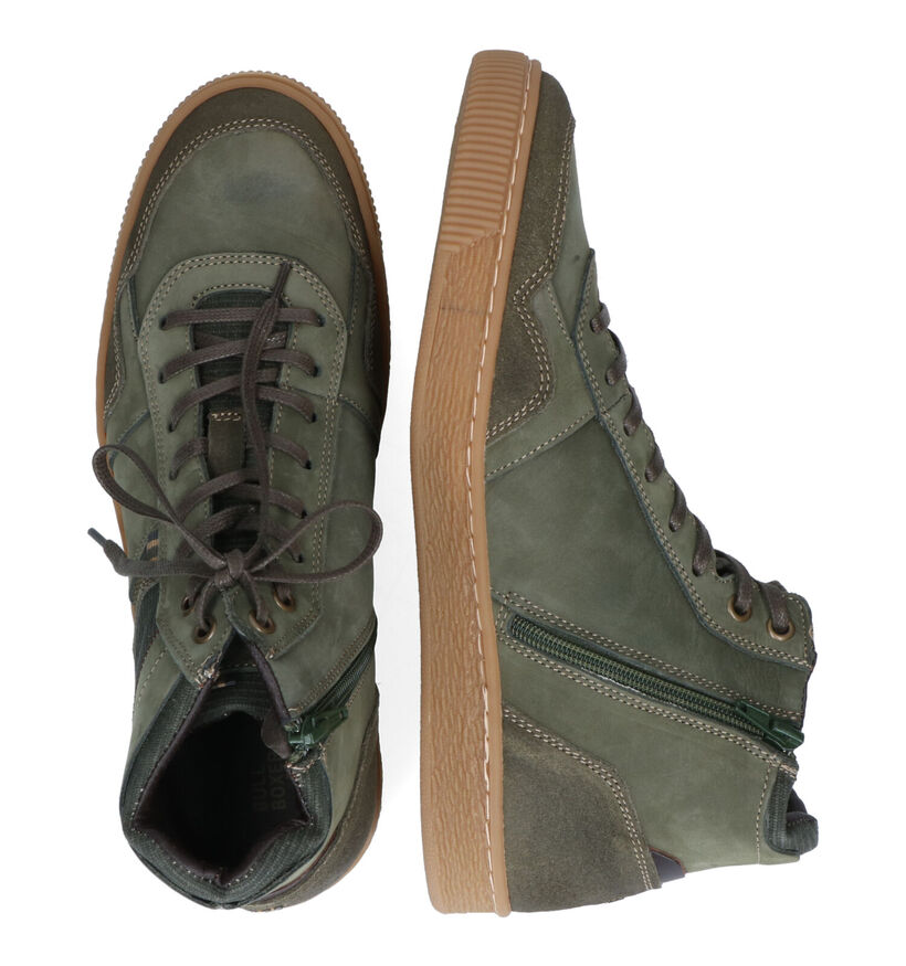 Bullboxer Chaussures hautes en Vert kaki pour hommes (313096)