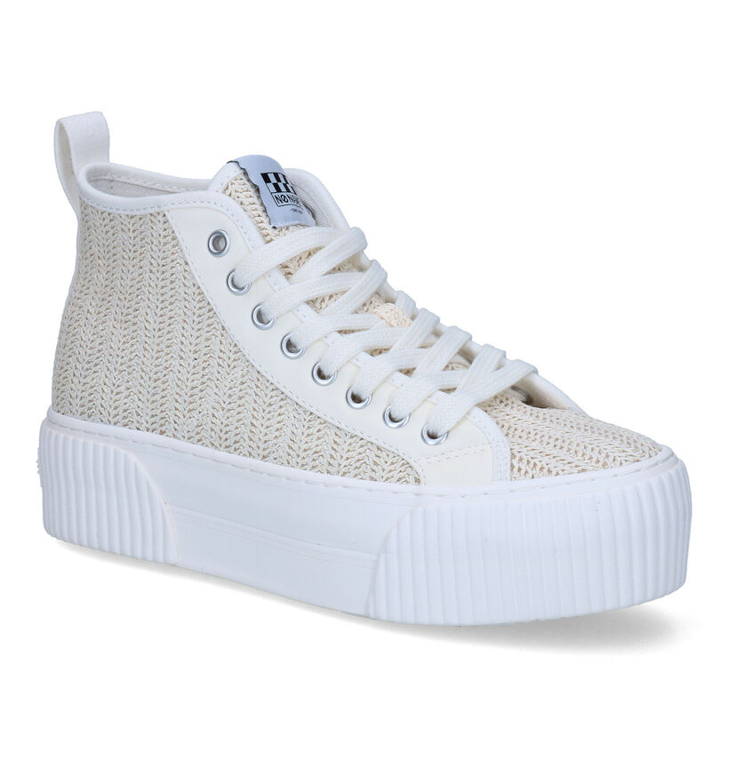No Name Iron Mid Baskets Hautes en Vert kaki en velours (316090)