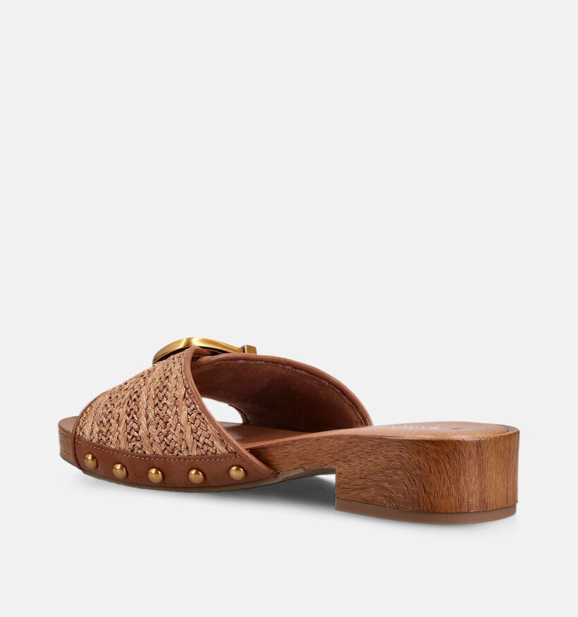 Tamaris ANTISlide Bruine Slippers met Blokhak voor dames (371780)