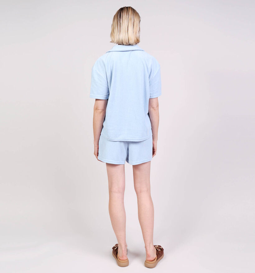 JDY Terry Collar Lichtblauwe Polo T-shirt voor dames (374848)