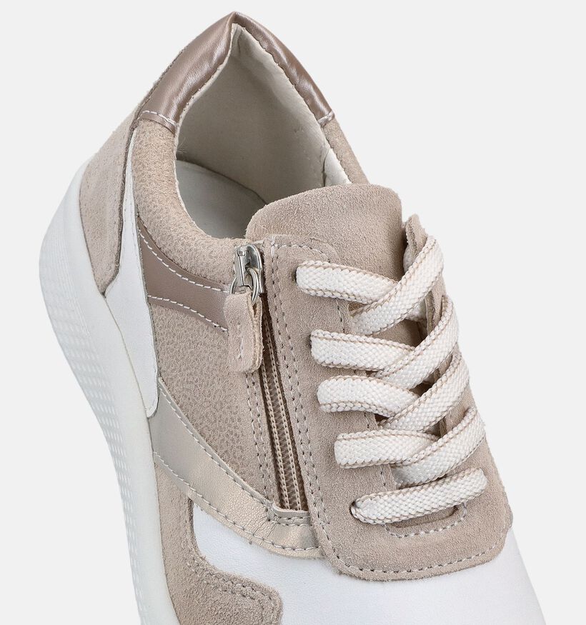 Solemade Kira Beige Rits-Veterschoenen voor dames (371656) - geschikt voor steunzolen