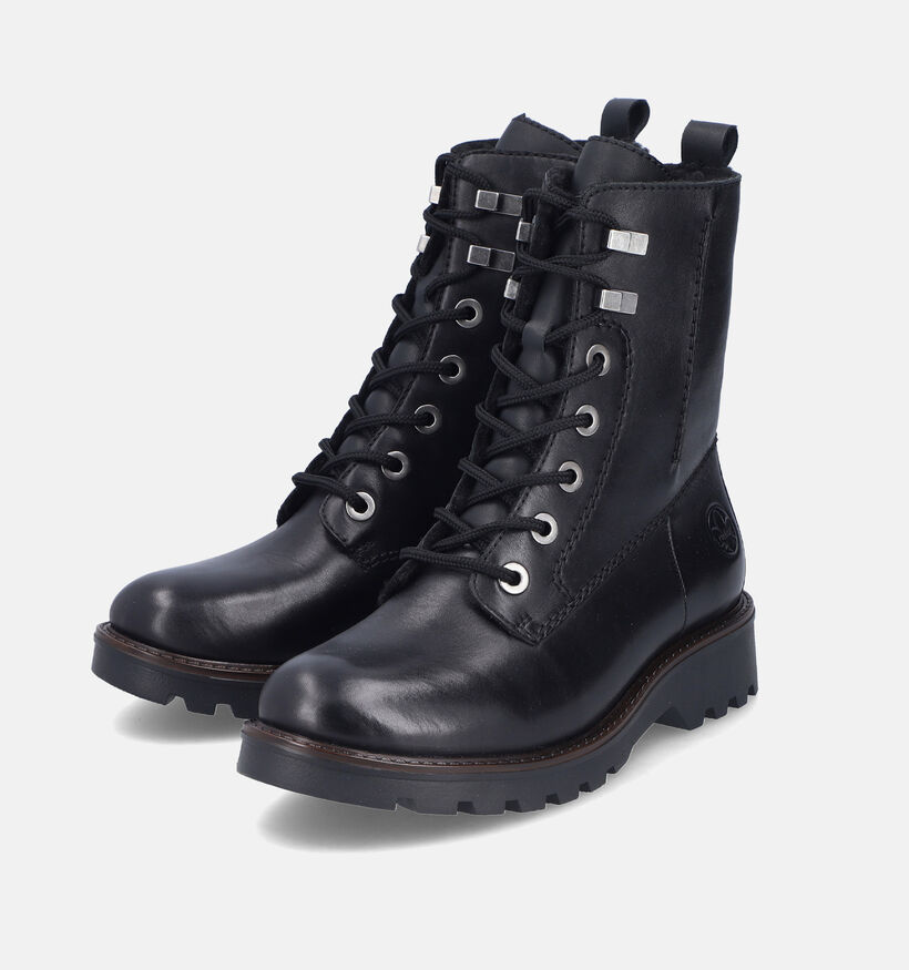 Rieker Boots &agrave; lacets en Noir pour femmes (347442)
