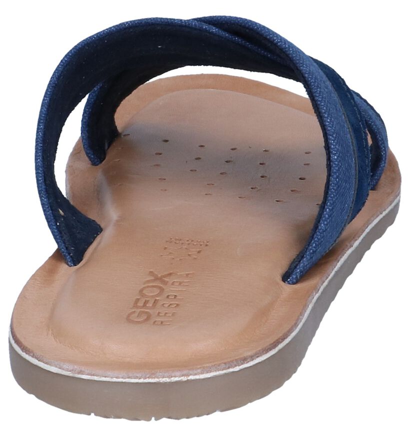Geox Nu-pieds en Bleu foncé en textile (240332)