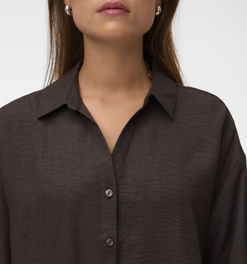 Vero Moda Melaney Queeny Donkerbruine Blouse voor dames (381309)