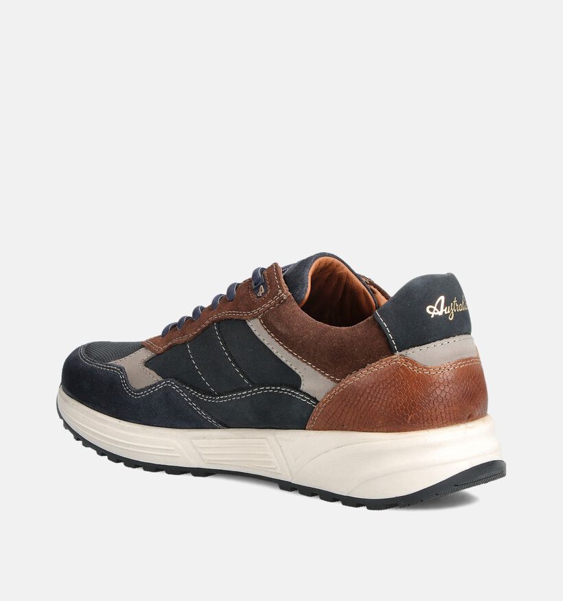 Australian Grants Blauwe/Bruine Veterschoenen voor heren (361658) - geschikt voor steunzolen