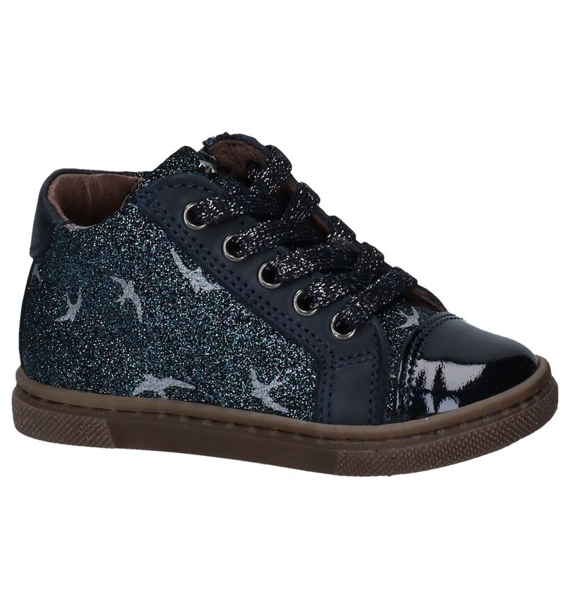 STONES and BONES Chaussures hautes en Bleu foncé en nubuck (255490)