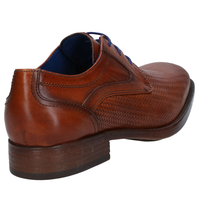 Braend Cognac Veterschoenen in leer (272570)