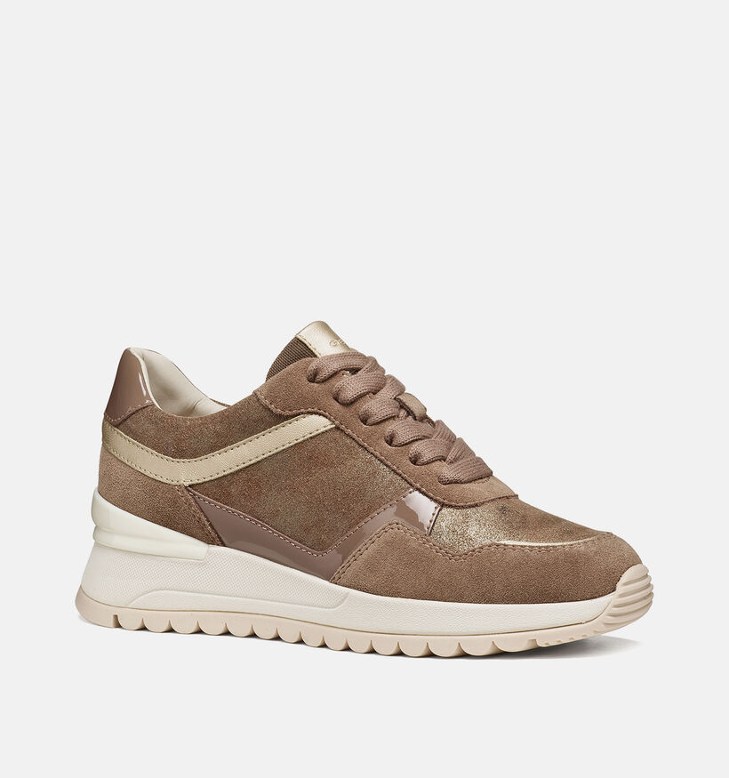 Geox Desya Bruine Sneakers voor dames (376385) - geschikt voor steunzolen