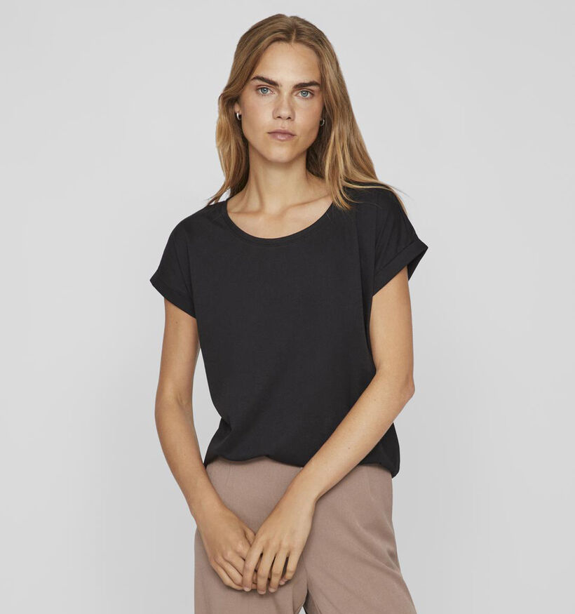 Vila Dreamers Zwart Basic T-shirt voor dames (345356)