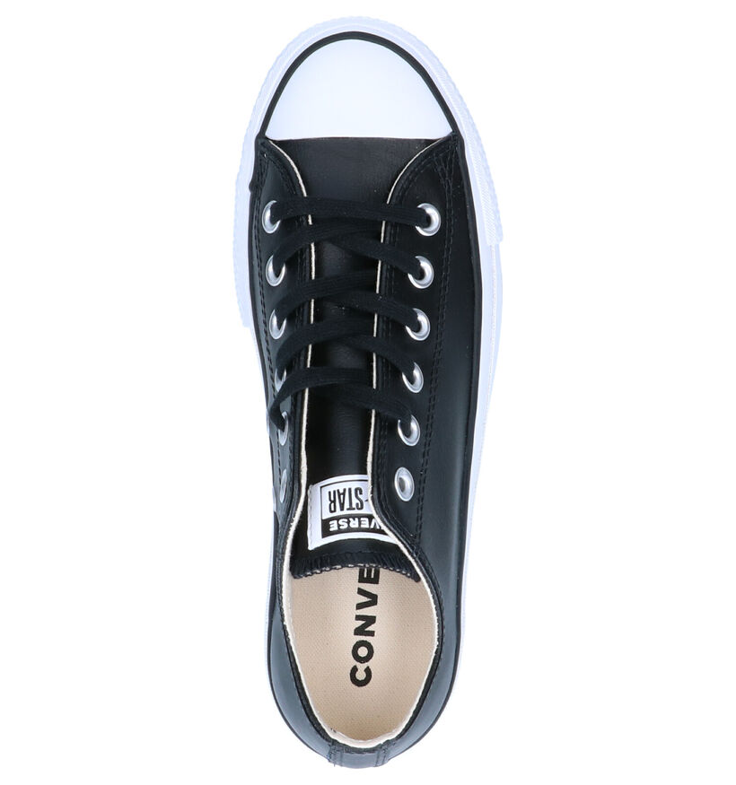 Converse All Star Lift Clean Zwarte Sneakers in leer (263344)