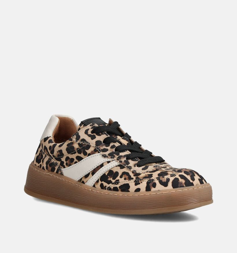 Gabor Leopard Bruine Sneakers voor dames (360308) - geschikt voor steunzolen
