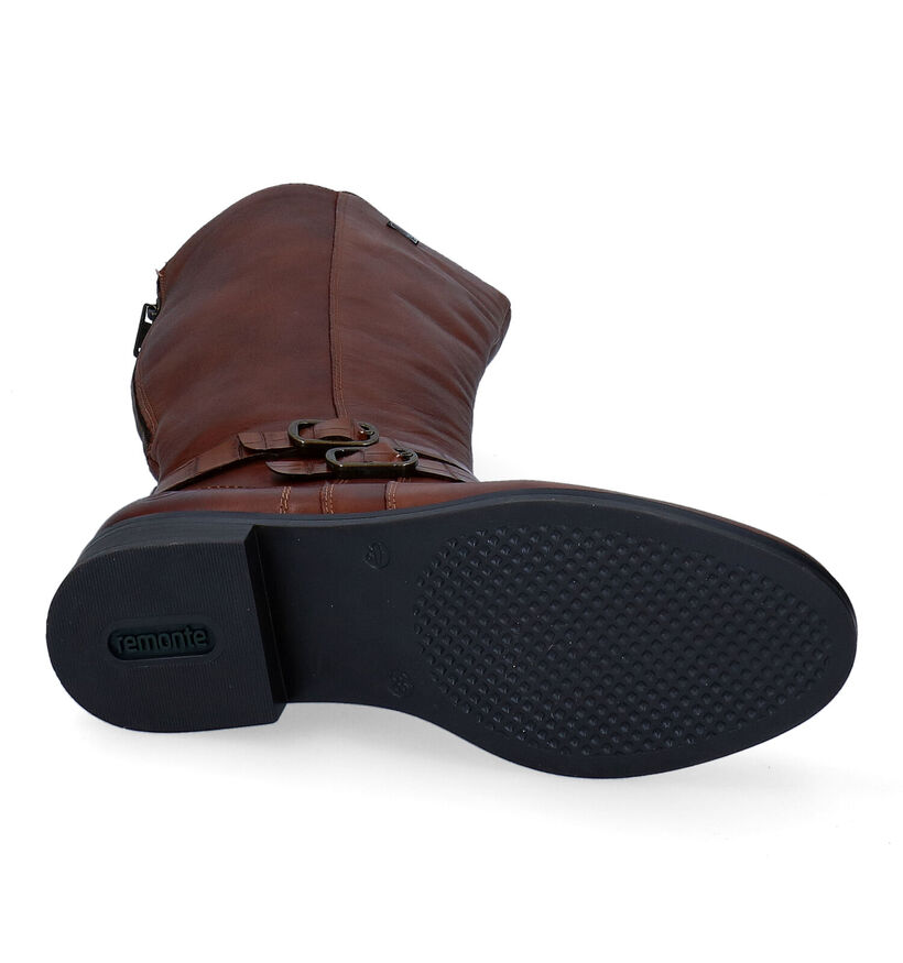 Remonte Bottes hautes en Cognac en cuir (298061)