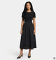 JDY Harmony Robe mi-longue en Noir pour femmes (385417)