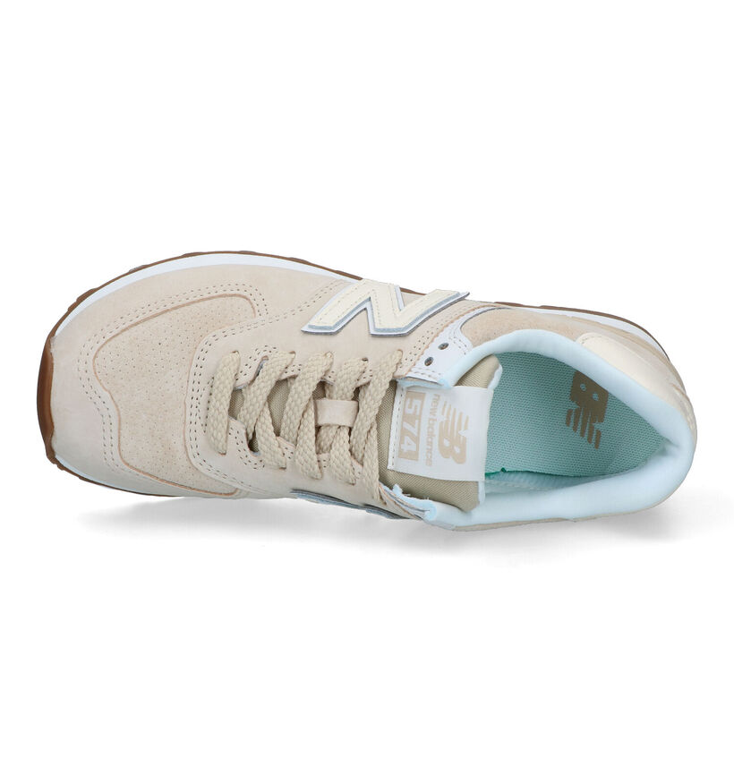 New Balance WL 574 Baskets en Vert pour femmes (349411) - pour semelles orthopédiques