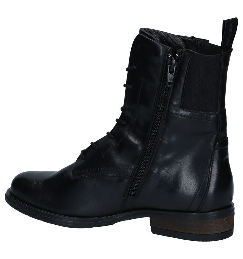 River Woods Anais Zwarte Boots in leer (298370)