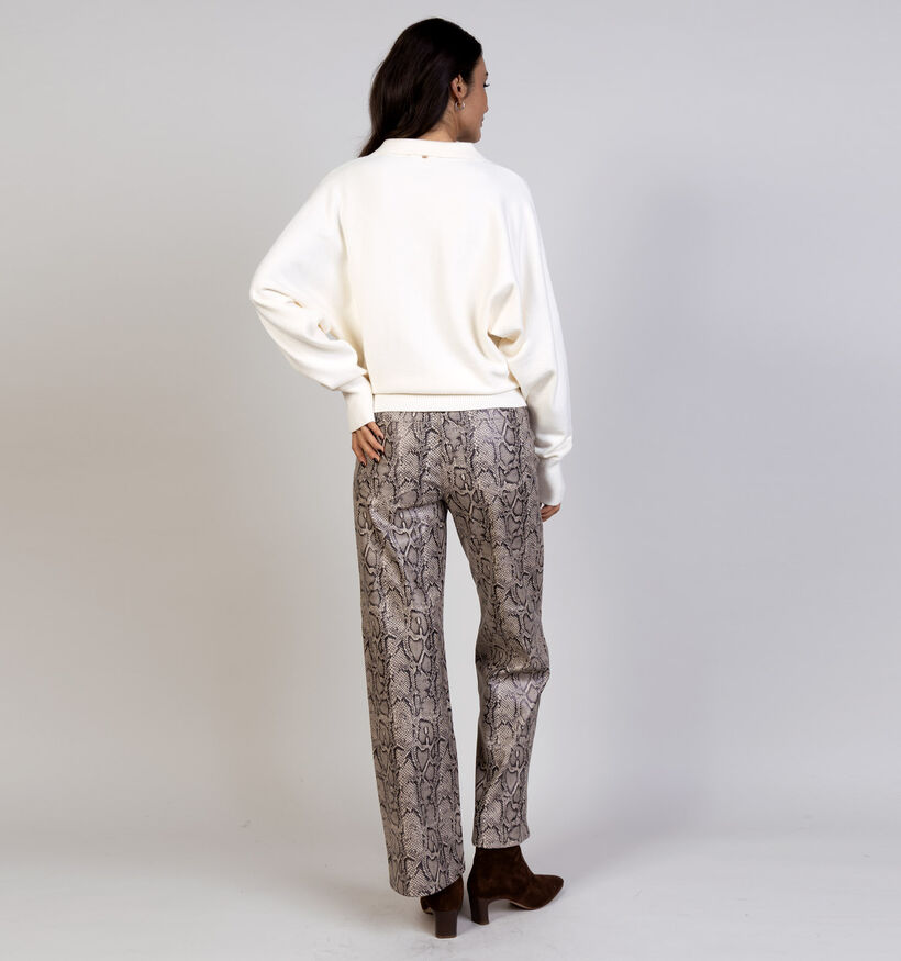 Rue Mazarine Rayne Ecru Trui met Polokraag voor dames (365511)