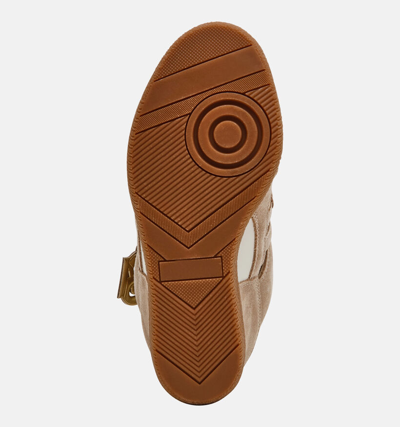 Steve Madden Mavis Donkerbeige Hoge Sneakers met Sleehak voor dames (381823)