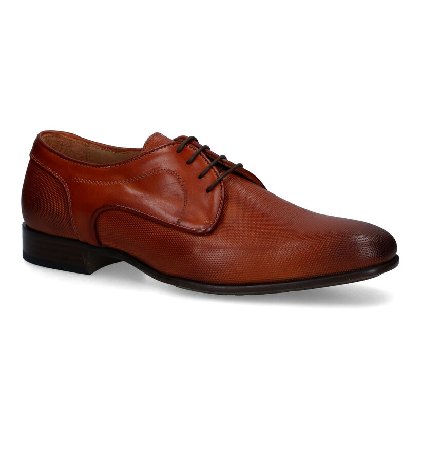 Via Borgo Cognac Geklede Veterschoenen voor heren (325436)