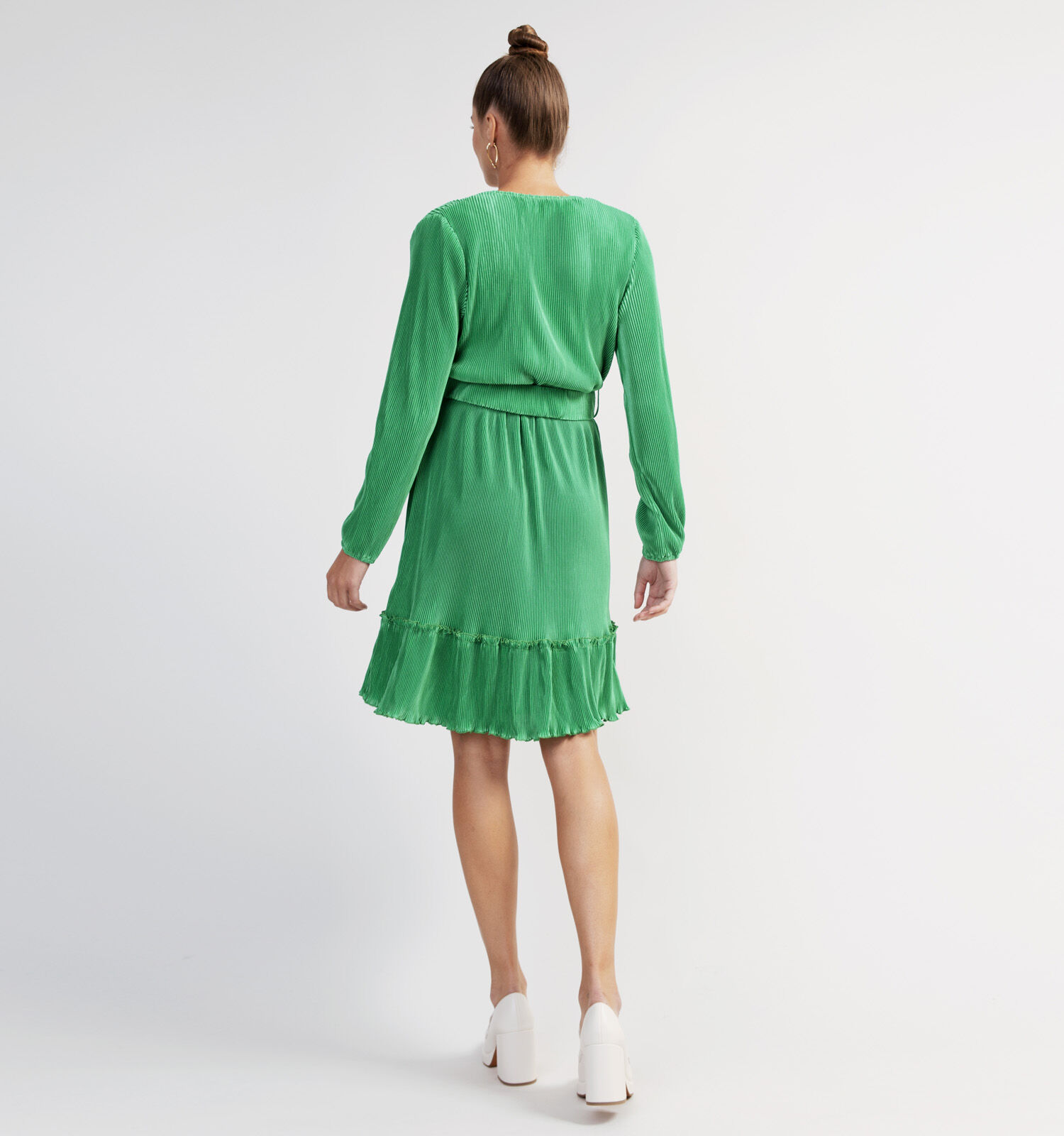 Millenium Groene Plisse Jurk Dames Kleedjes Online op TORFS.BE