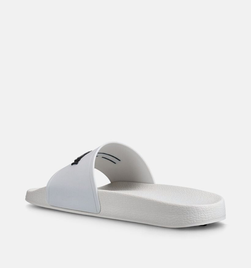 Superdry Premium Graphic Pool Slide Claquettes en Blanc pour hommes (369277)