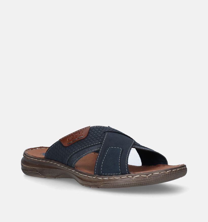 Rieker Nu-pieds casual en Bleu pour hommes (339190)