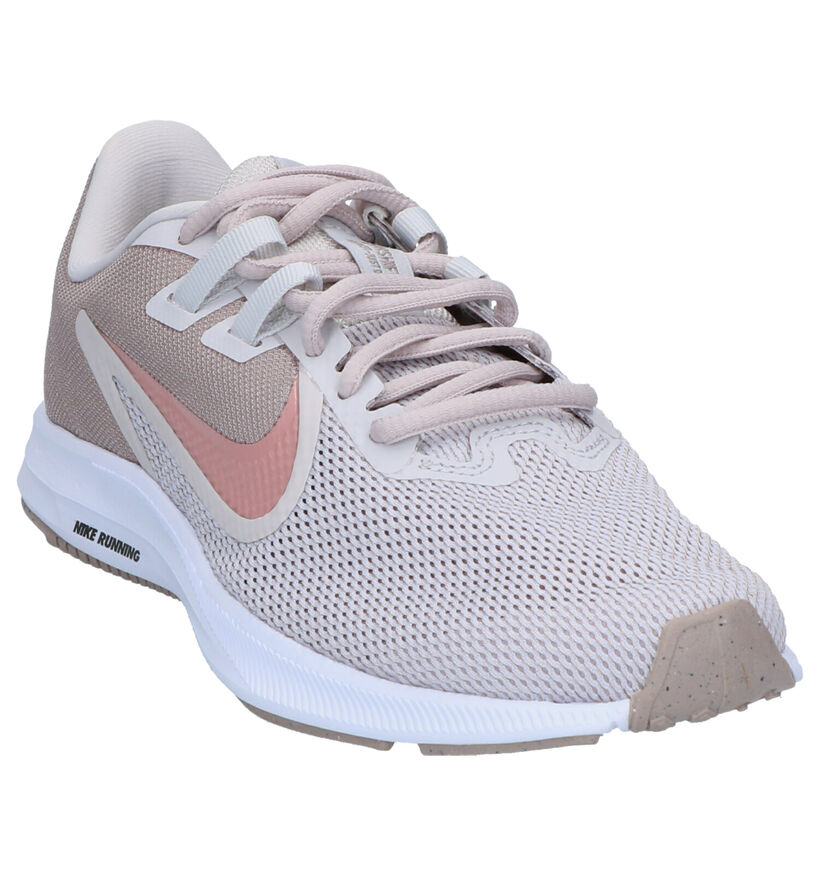 Nike Downshifter 9 Beige Sneakers in stof (253935)