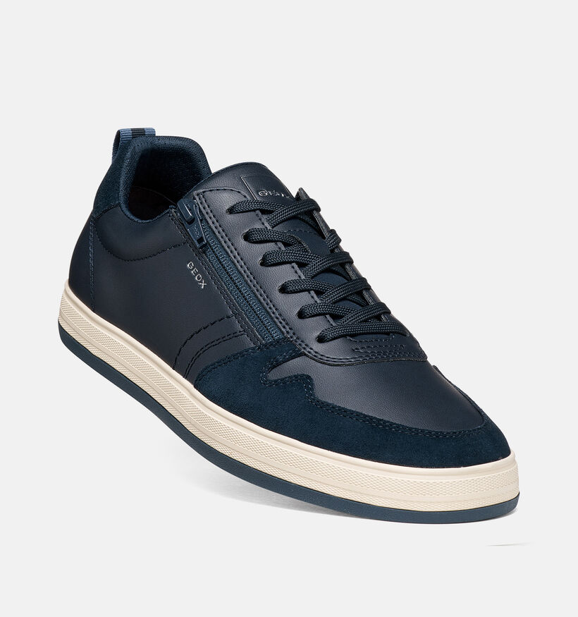 Geox Serifos Donkerblauwe Schoenen met Veter en Rits voor heren (376354) - geschikt voor steunzolen