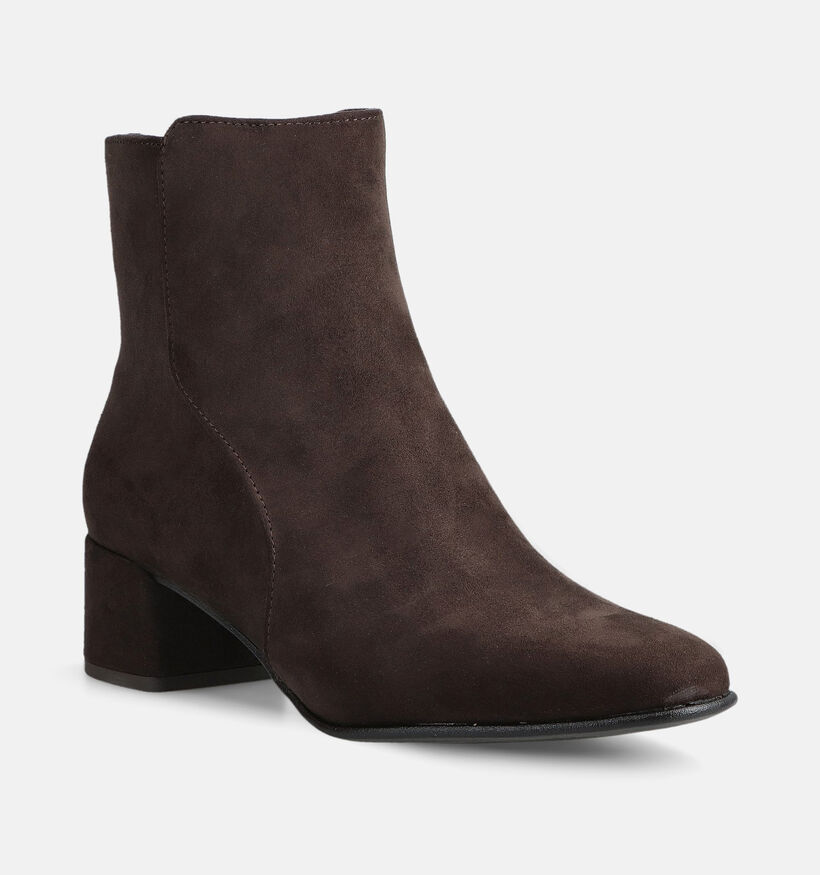 Marco Tozzi Bottines à talons en Brun foncé pour femmes (365020)