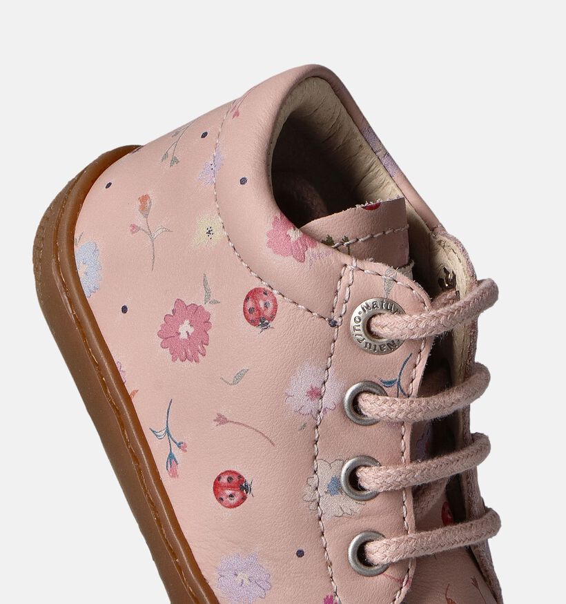Naturino Cocoon Calf Roze Babyschoentjes voor meisjes (355322) - geschikt voor steunzolen